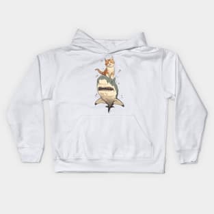 Shark and cat Kids Hoodie